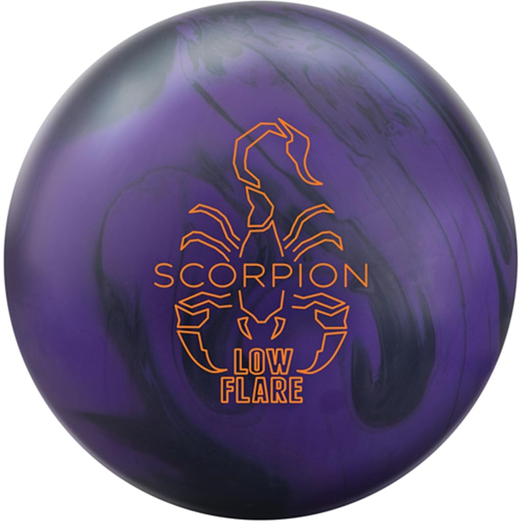 Bowlerstore Pre-Drilled Scorpion Hammer Bowling Ball for Men and Women - Low Flare - 12lbs - Purple/Black Pearl - Profe