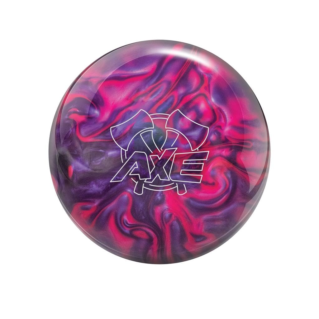 Purple/Pink Hammer PRE-DRILLED Axe Bowling Ball - Fun for Parties and Outdoors (Unique Design with Free Bowlerstore Rub