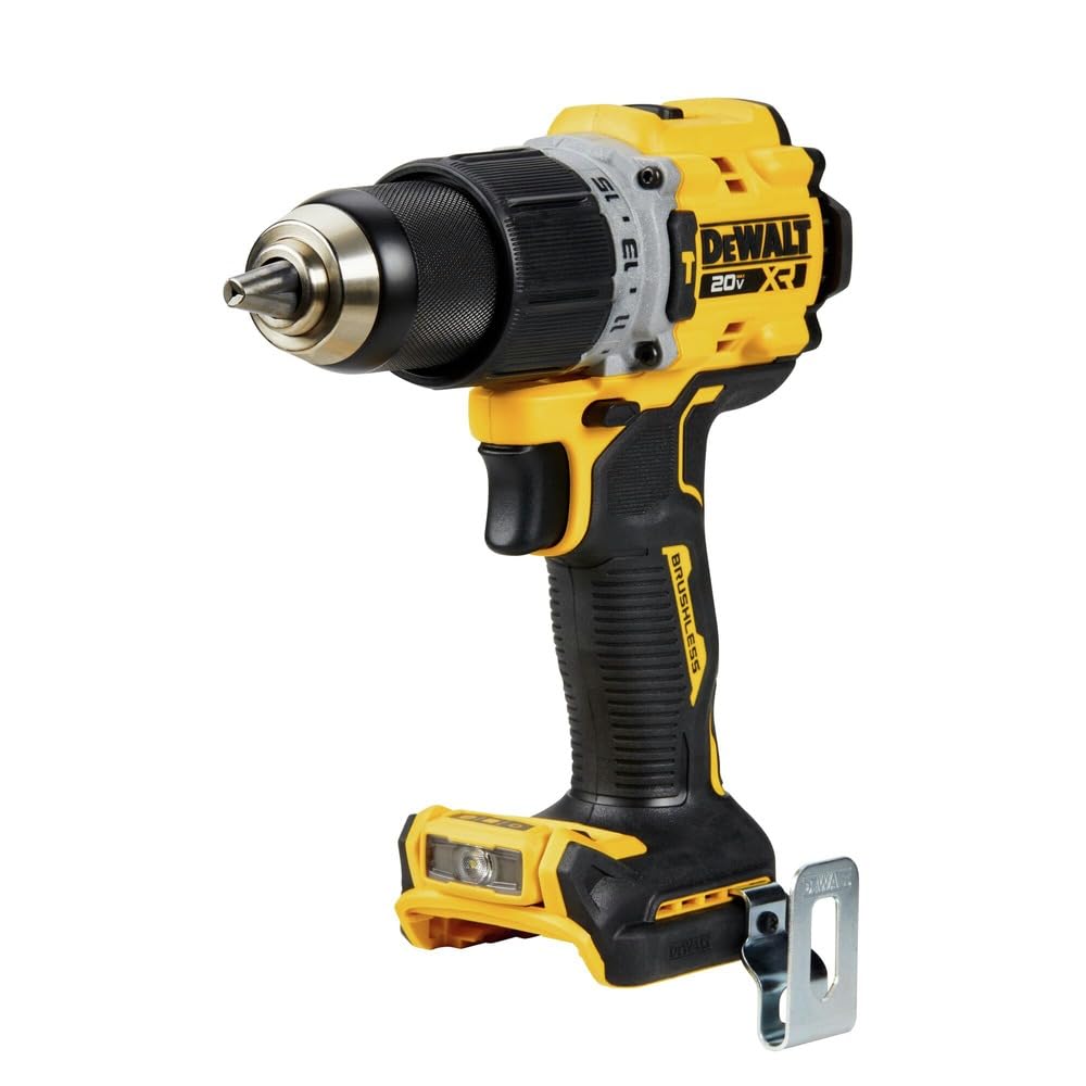 DEWALT 20V MAX Hammer Drill for Professional Use, 1/2" Bit, Cordless and Brushless, Compact Design, Bare Tool Only (DCD